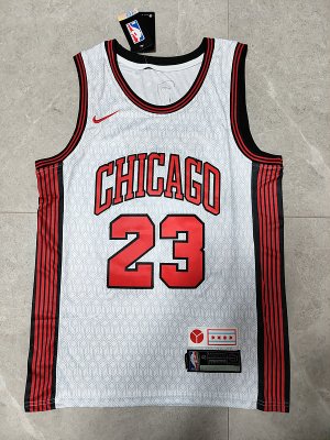 NBA 23 Jordan Chicago Bulls 22-23 city Maillot blanc brodé